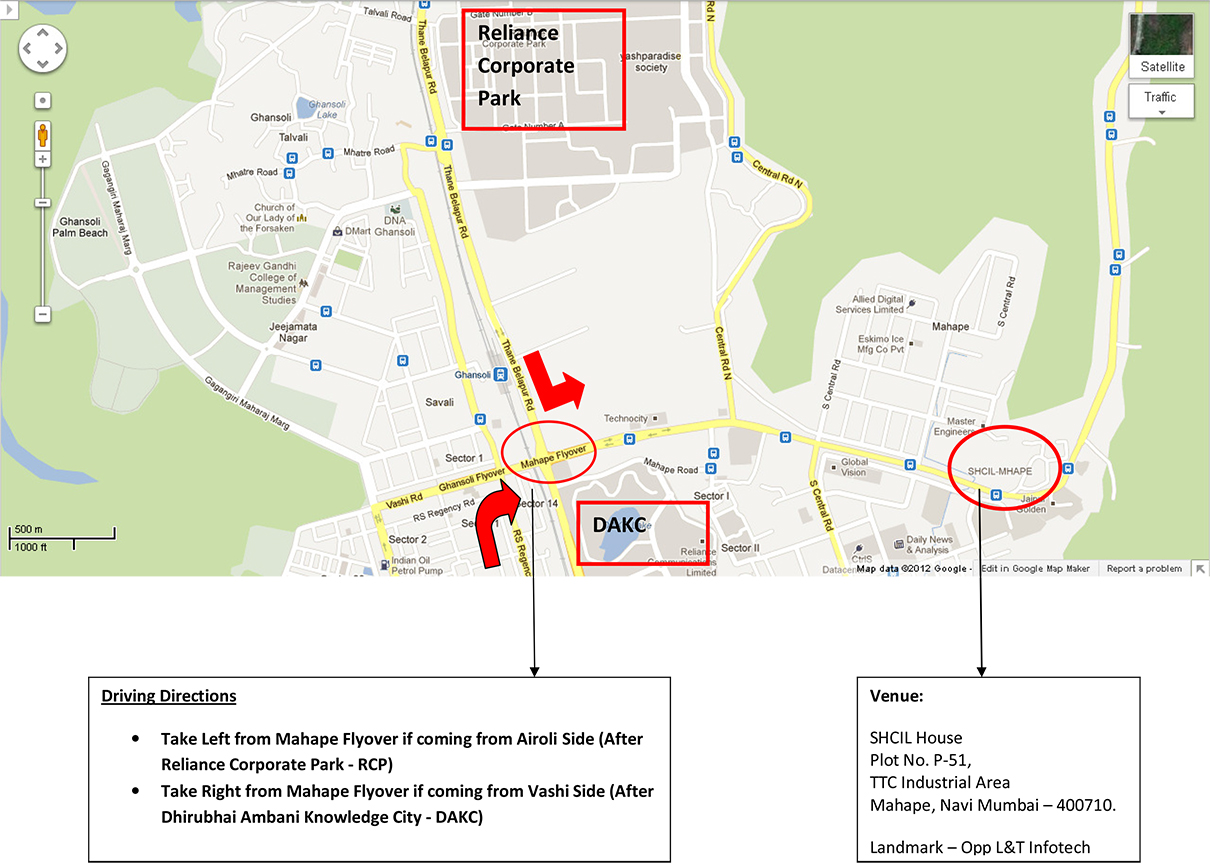 Microsoft Word - Driving Directions to SHCIL